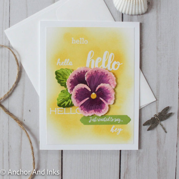 A "just wanted to say hello" card