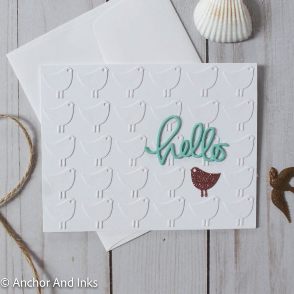 sparkly partridge just because card