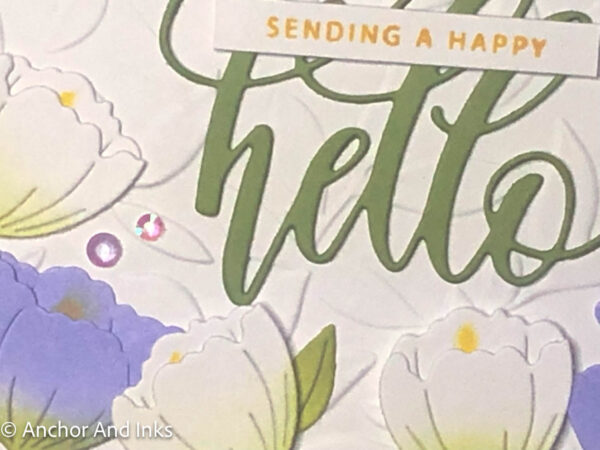 crocus happy hello card up close