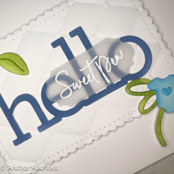 Sweet Pea Card Blue - Image 2