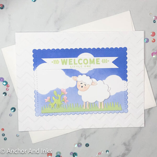 welcome little lamb card
