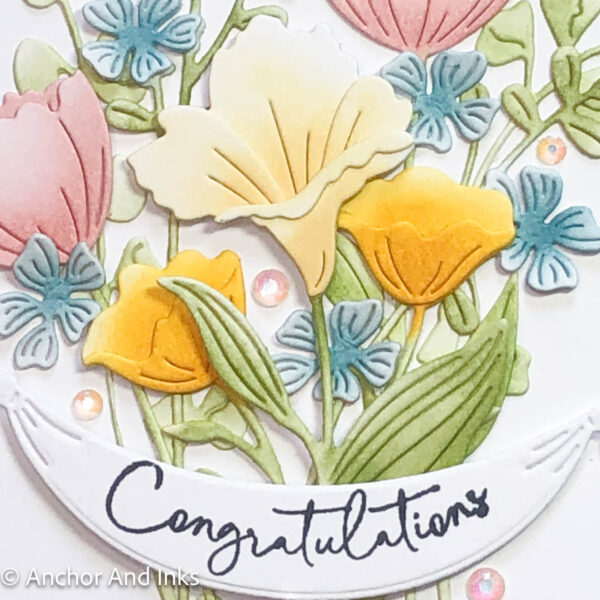 wildflower bouquet congratulations card