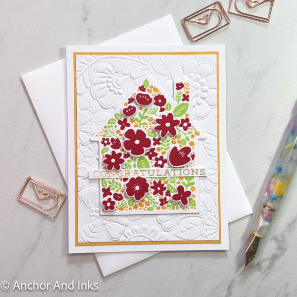 floral new home congratulations card