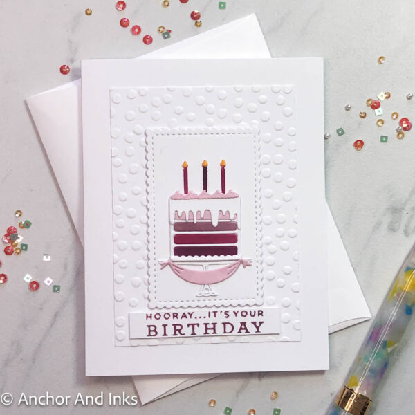 mini layered red velvet birthday cake card