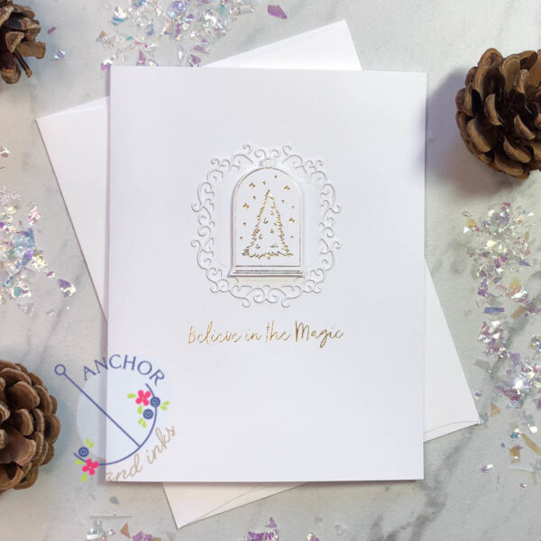 believe in the magic gold foil holiday card