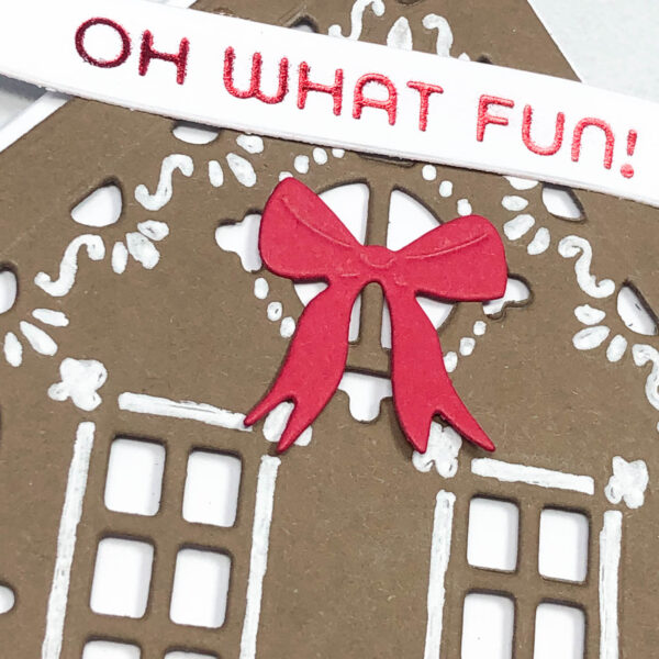 gingerbread house gift card holder up close