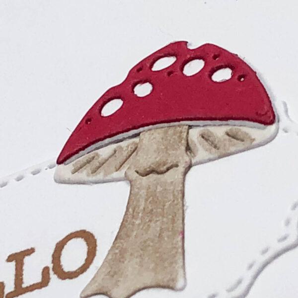 mushroom hello stationery set detail