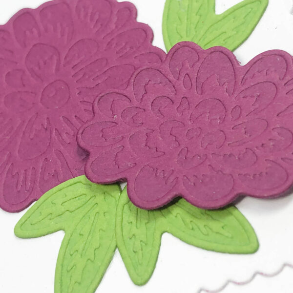 Purple Dahlia Stationery Set detail