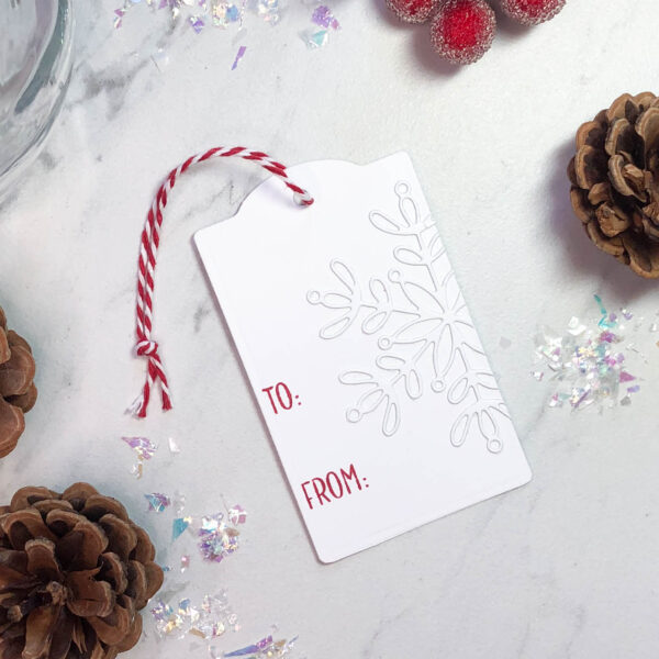 snowflake gift tag