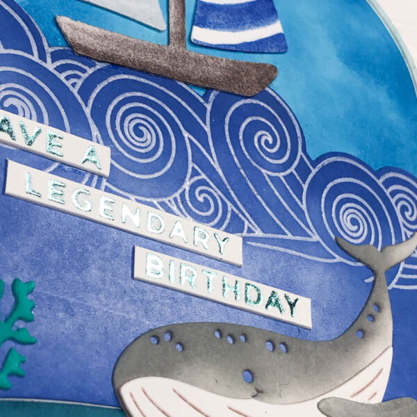 Ship in a bottle birthday card